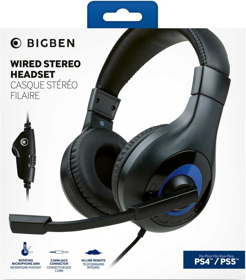 BIG BEN Słuchawki do konsoli PS5 PS4 V.1 - czarne