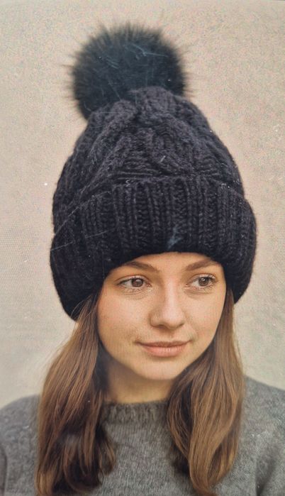 Wyprzedaż!!!Czapka zimowa czarna