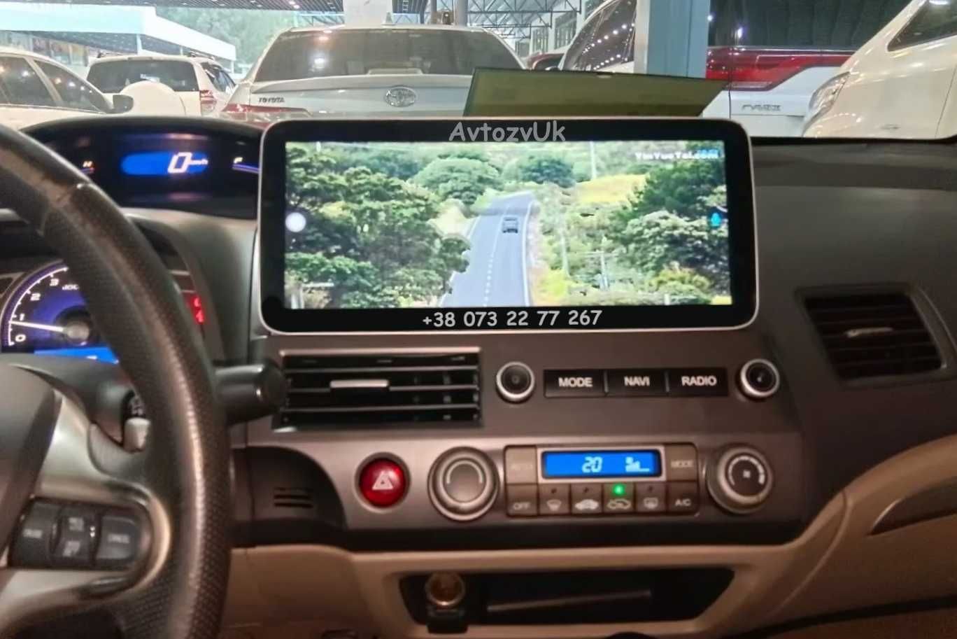 Магнитола HONDA Civic GPS USB Tesla Сивик 2 дин din CarPlay Android 14