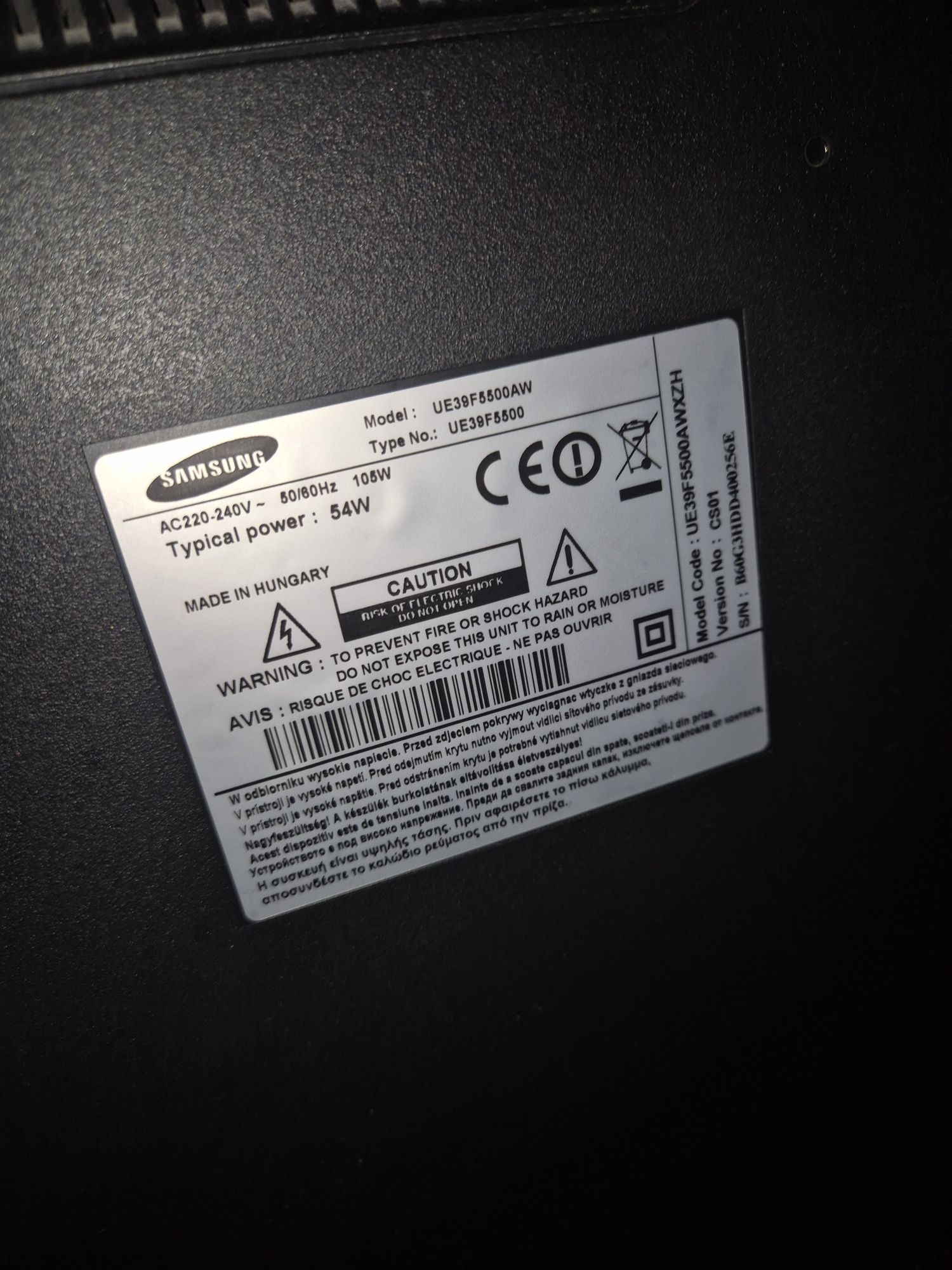 Telewizor samsung 39 na części