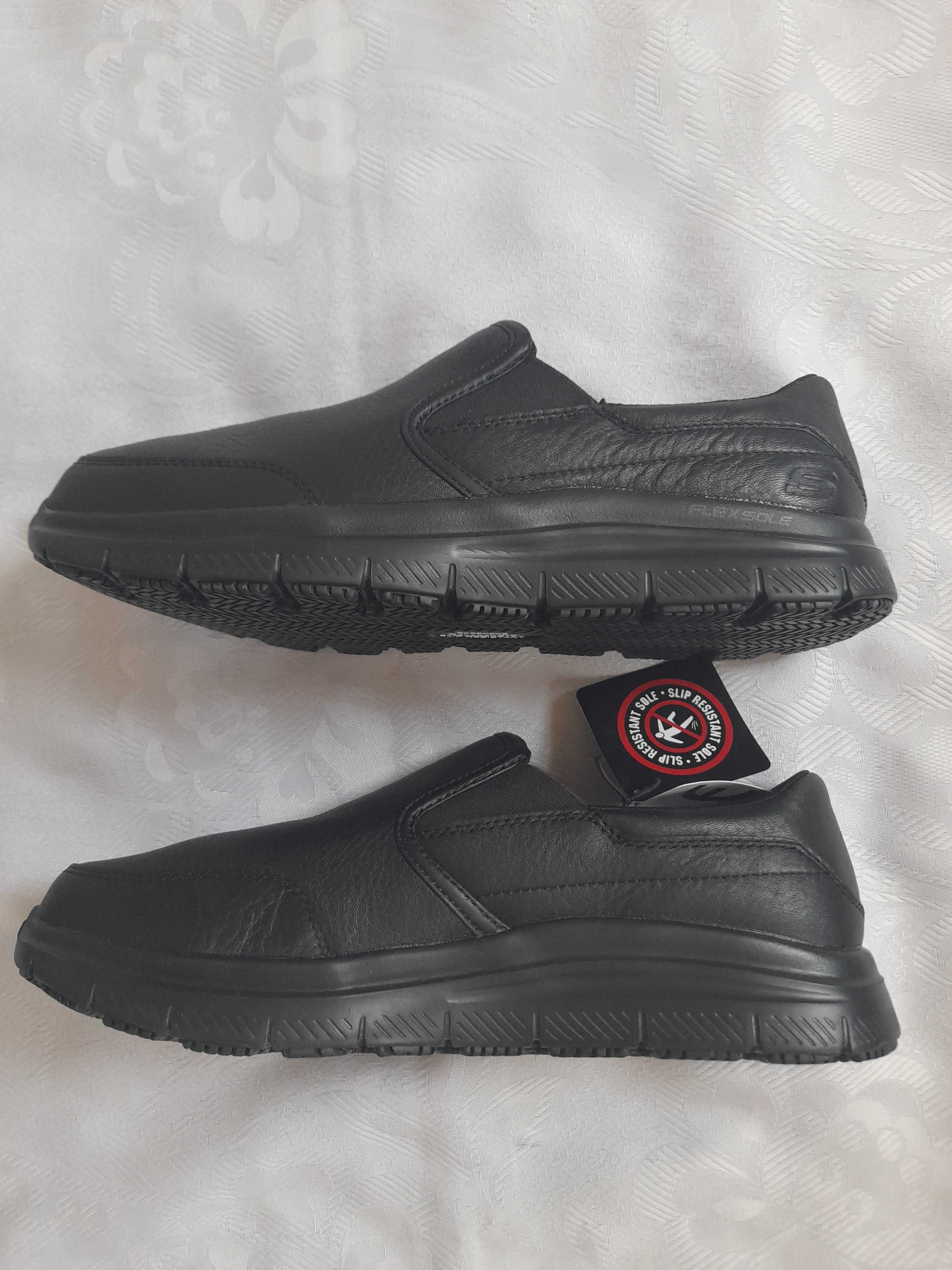 buty robocze skechers slip resistant relaxed-fit skóra