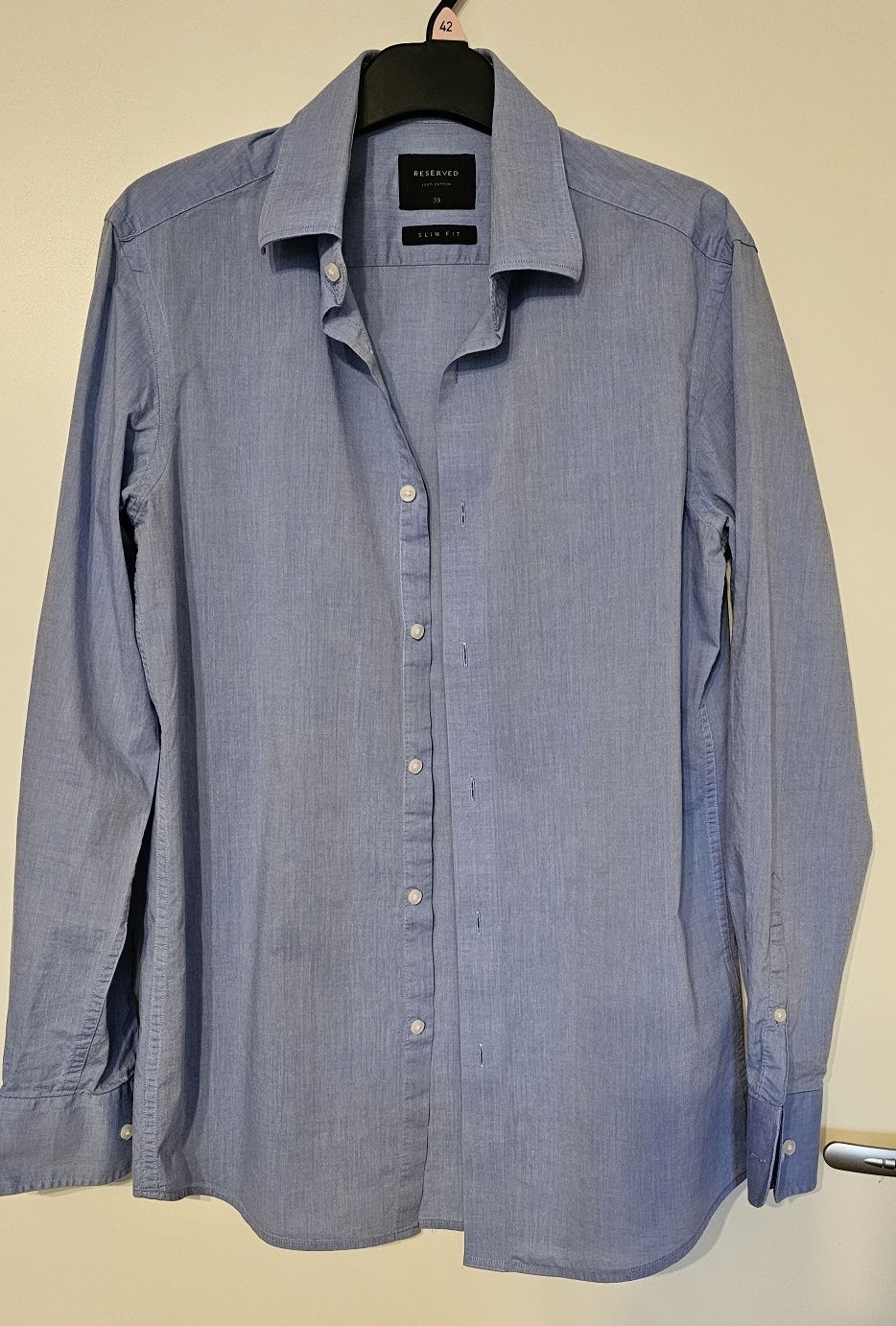 Reserved błękitna koszula 39 slim fit M