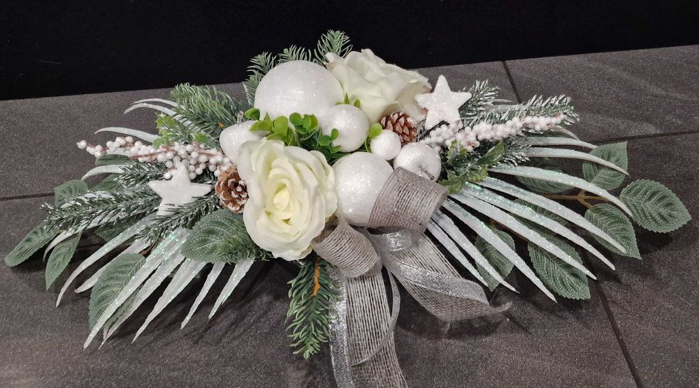 Stroik świąteczny Boże Narodzenie bożonarodzeniowy na grób B187