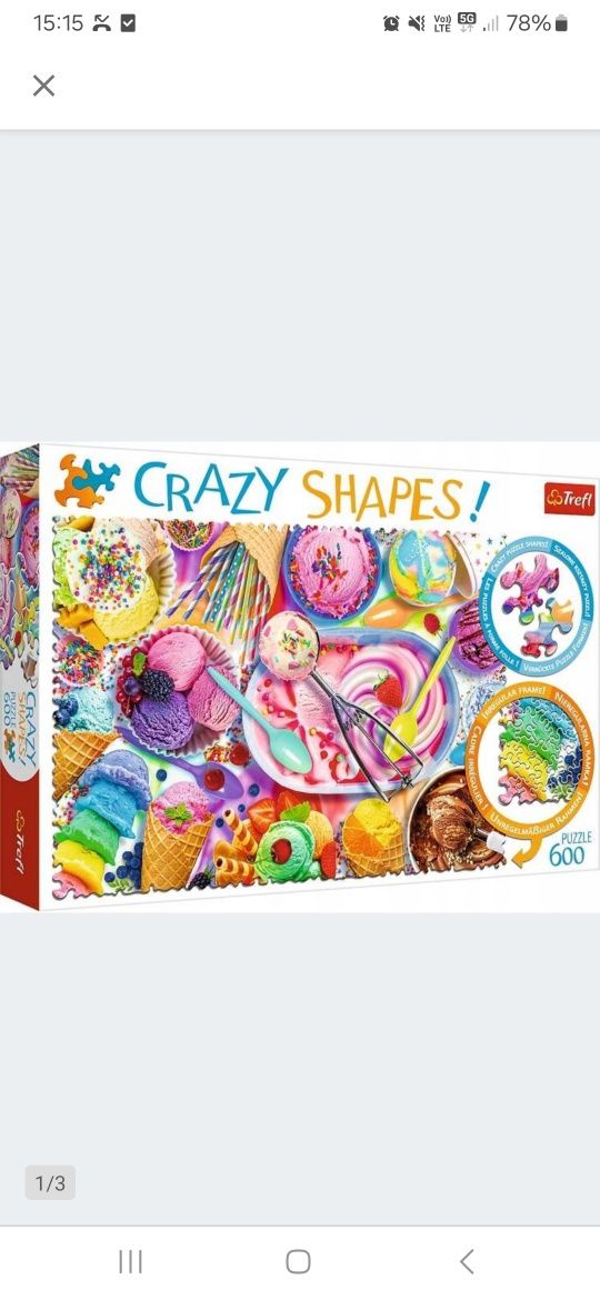 Puzzle Trefl Crazy shapes "Słodkie marzenie"