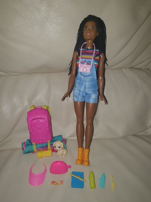 Lalka Barbie Brooklyn na kempingu, piesek + akcesoria