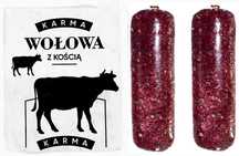 20KG Mięso mrożone dla psa WOŁOWINA wołowe kostki i BATON 2 X 10 KG
