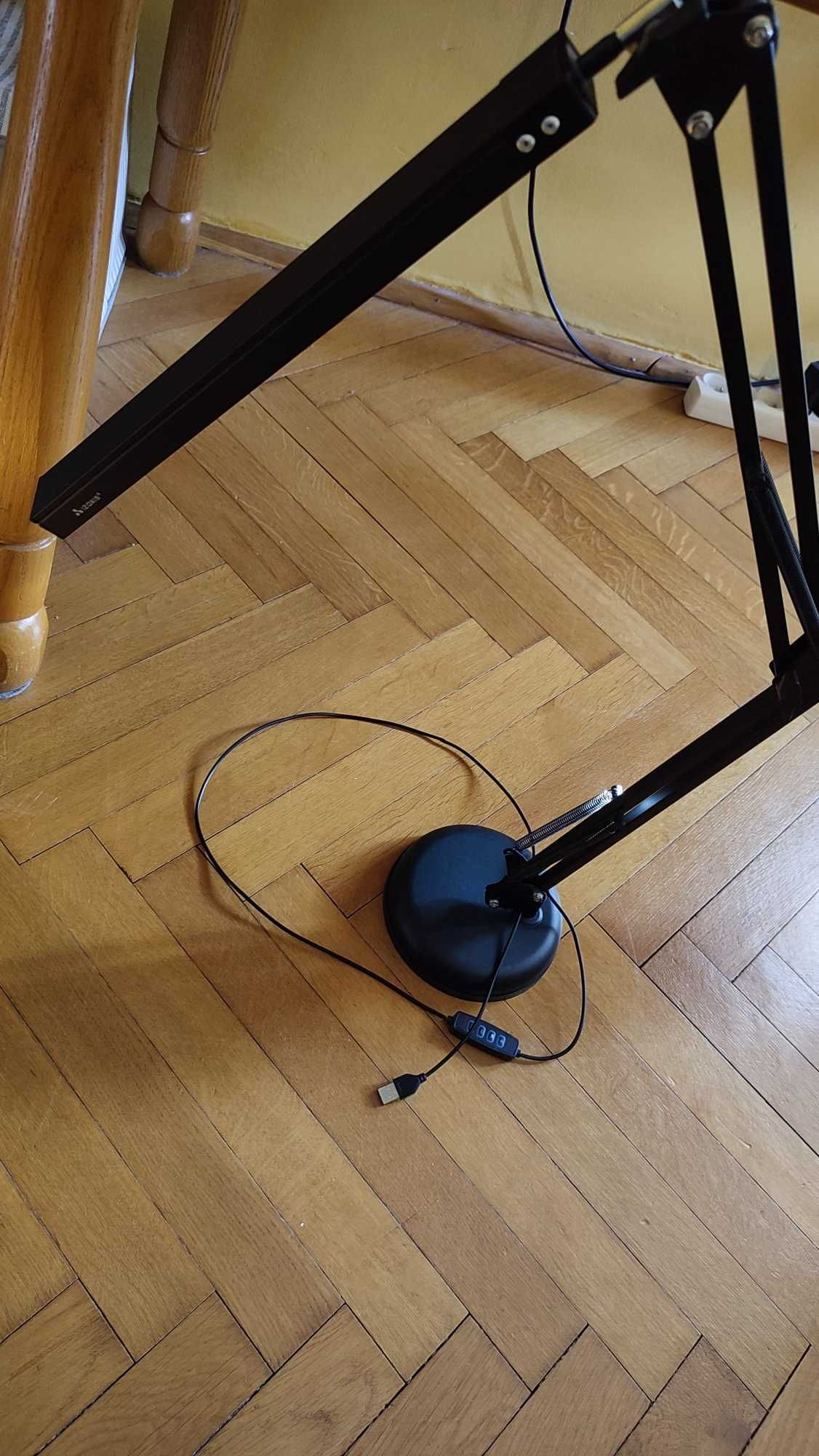Lampka Biurkowa LED na Biurko Lampa Kreślarska Regulowana USB
