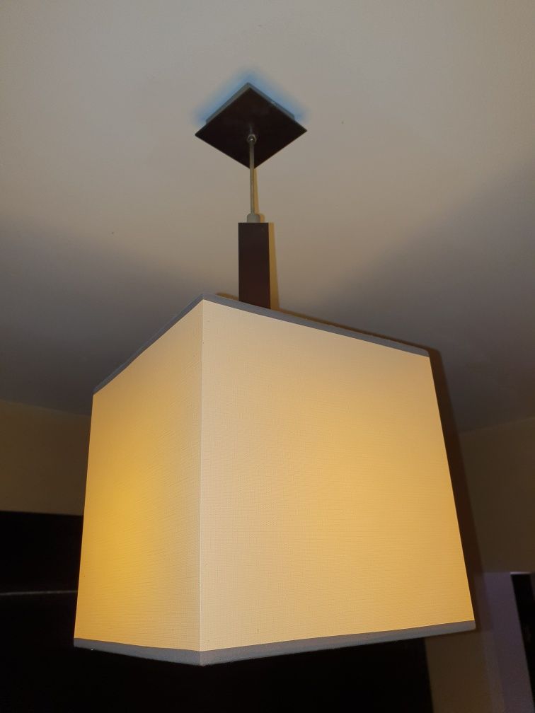 Zestaw lamp do salonu, jadalni wenge beż