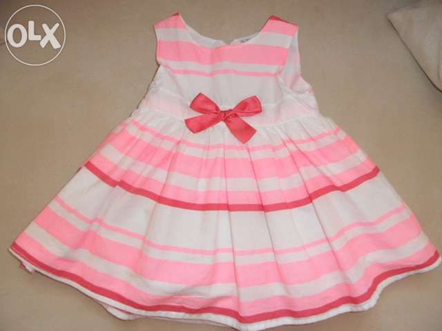 Sukieneczka w różowe paski 74 cm