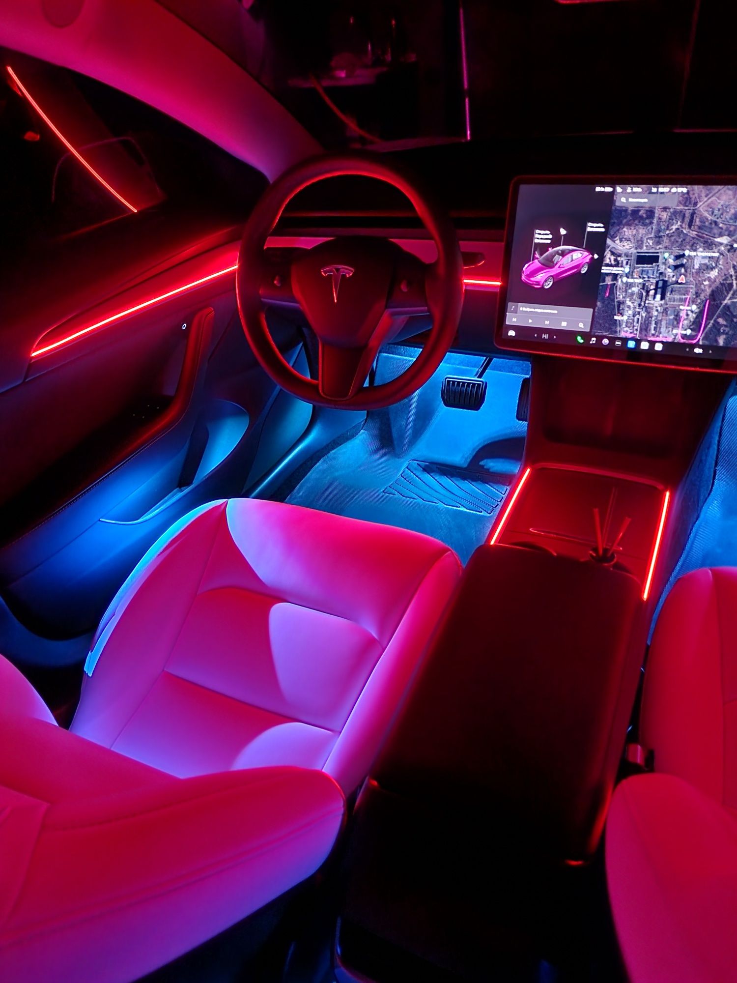 Установка подсветки салона ambient light