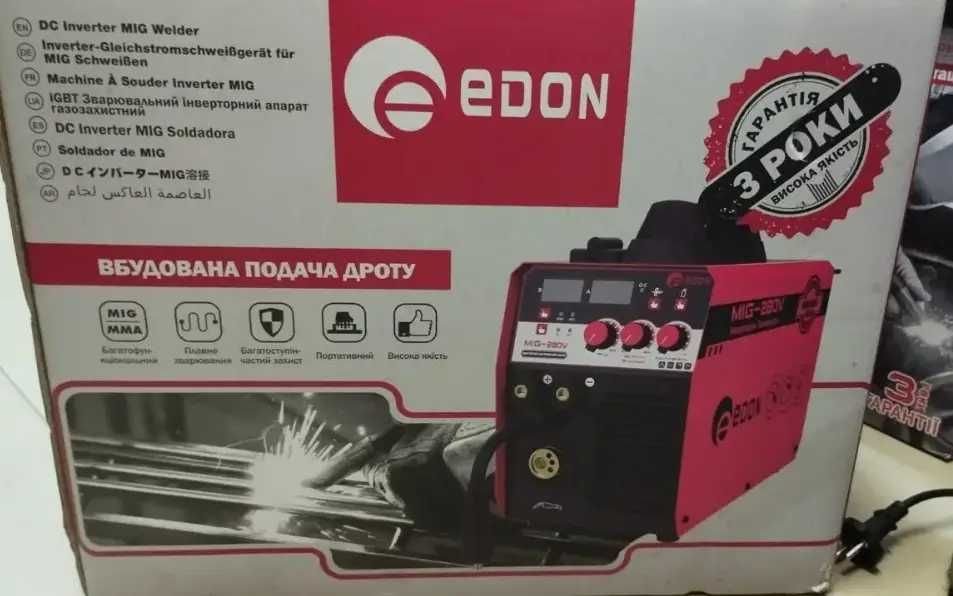 Зварювальний напівавтомат 2 в 1 Edon MIG-280V/308V/Гарнія 3 роки