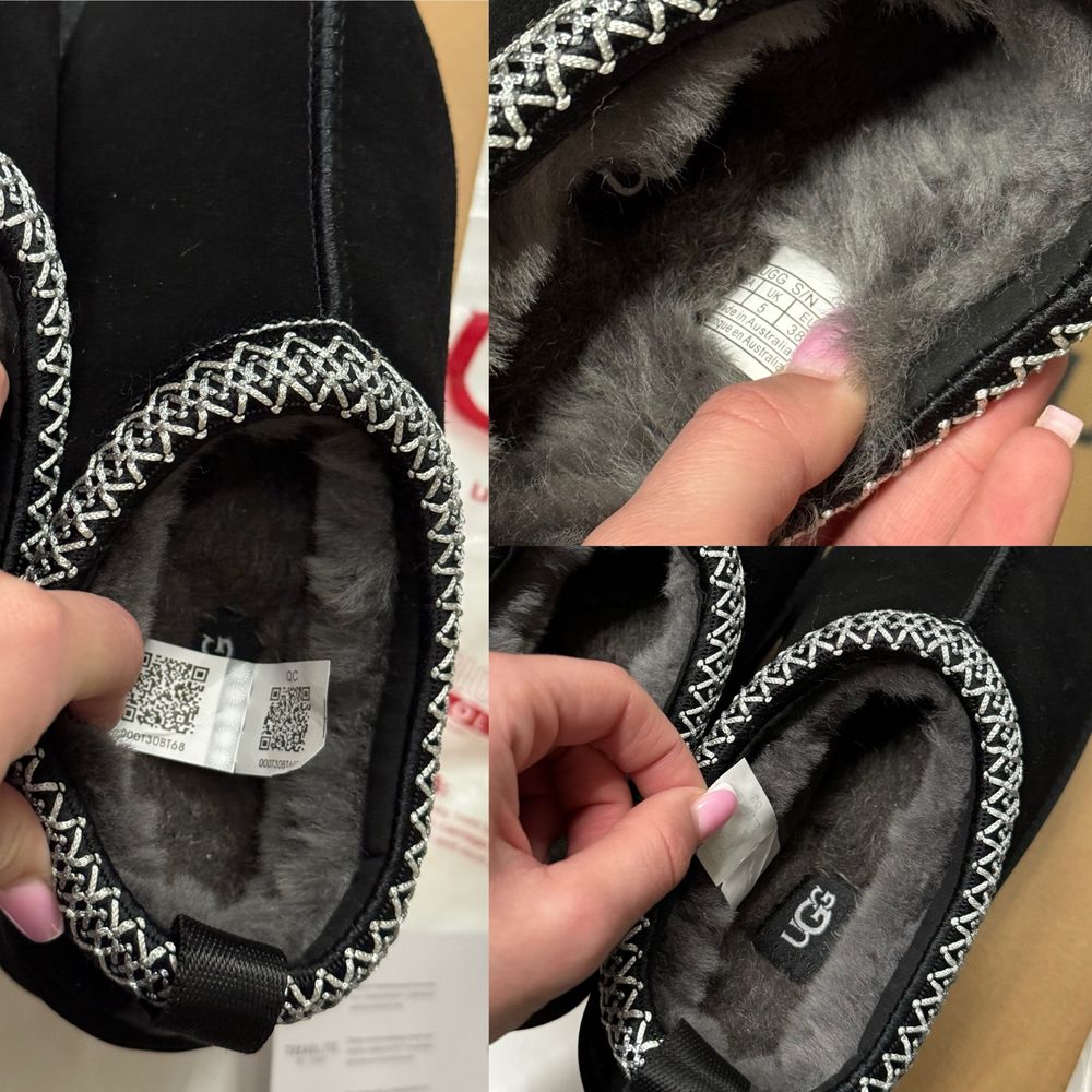 Черные угги на платформе ugg tazz с открытой пяткой