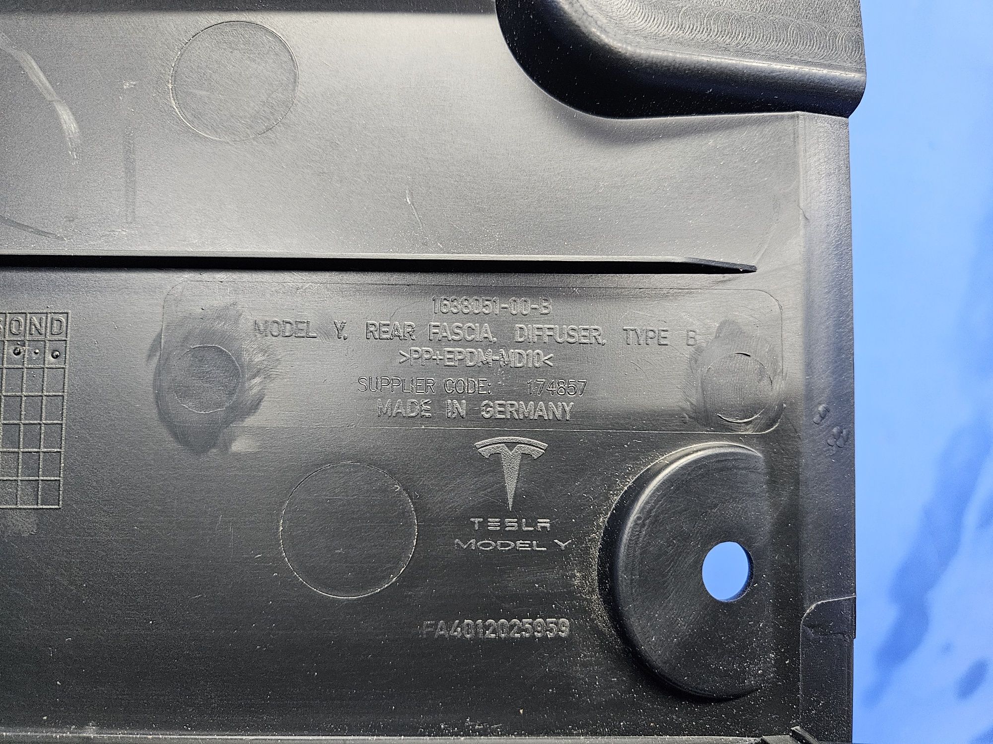 PŁYTA osłona dolna TESLA MODEL Y 20- zderzaka tylnego tył NOWA oem
