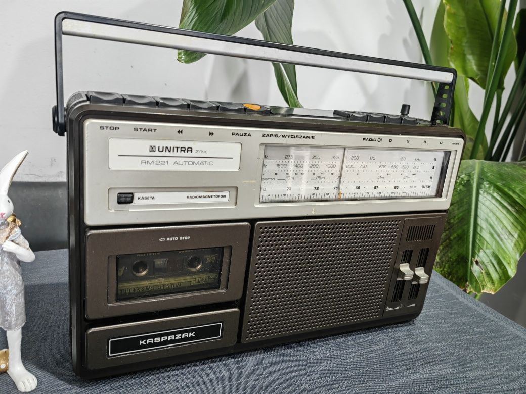 Radiomagnetofon Unitra Kasprzak Nowy UKF *Sprawny Kasety PRL