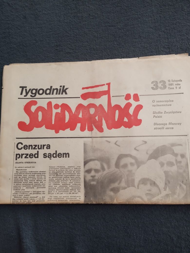 Archiwalny tygodnik Solidarność nr. 33 z 1981 roku