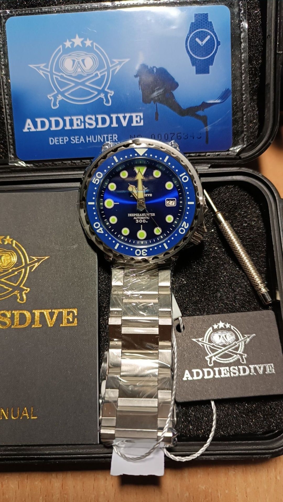 Часы годинник Addiesdive з мезанізмом NH35A від Seiko