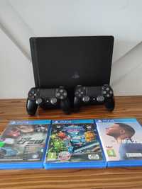 [PS4] Konsola PlayStation 4 Slim 1TB + 2 Pady + 3 Gry (FIFA 22 i inne)