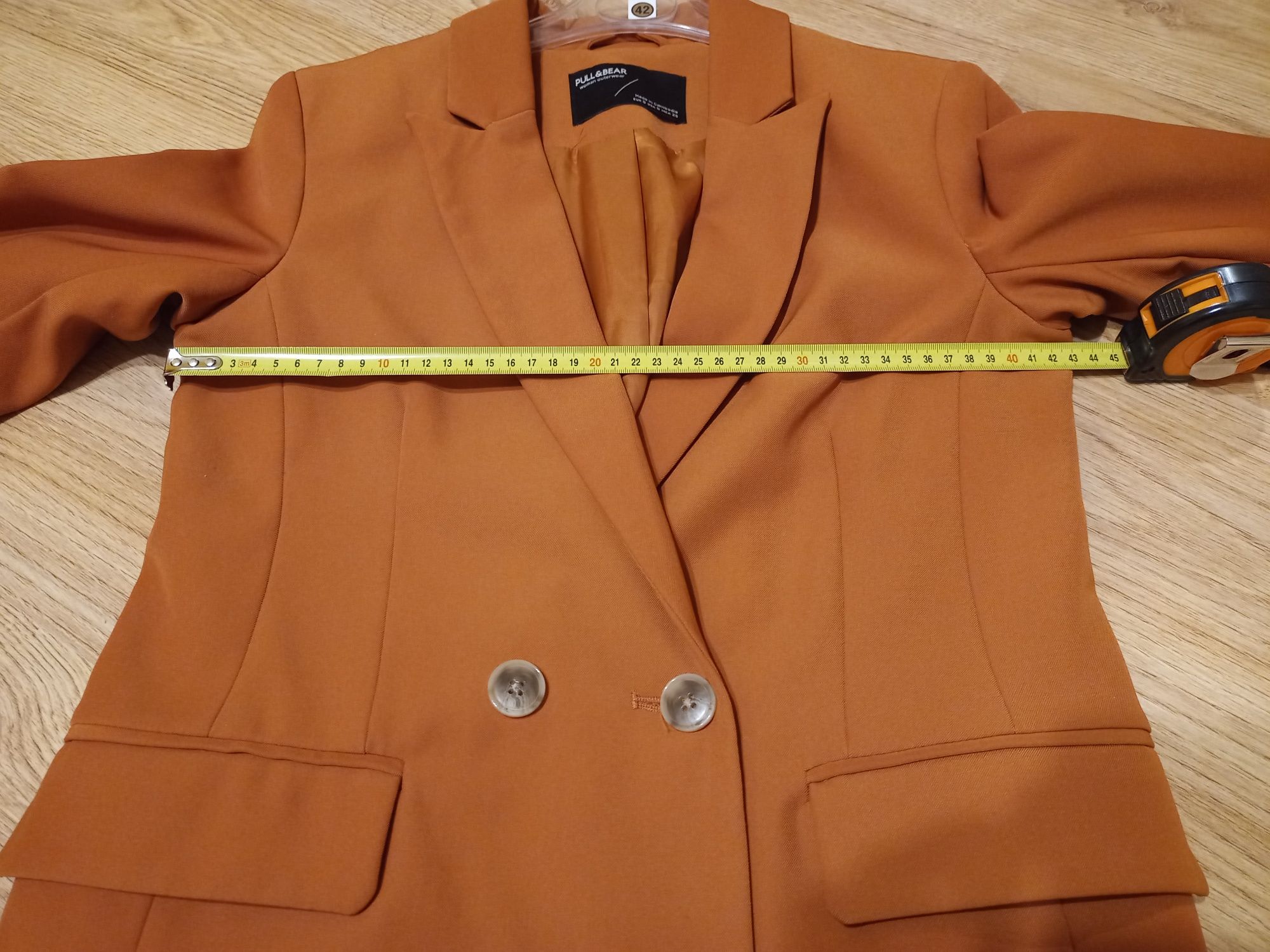 Marynarka Bershka żakiet 36 ceglasty rudy