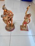 Estatuetas de indios em marfinite
