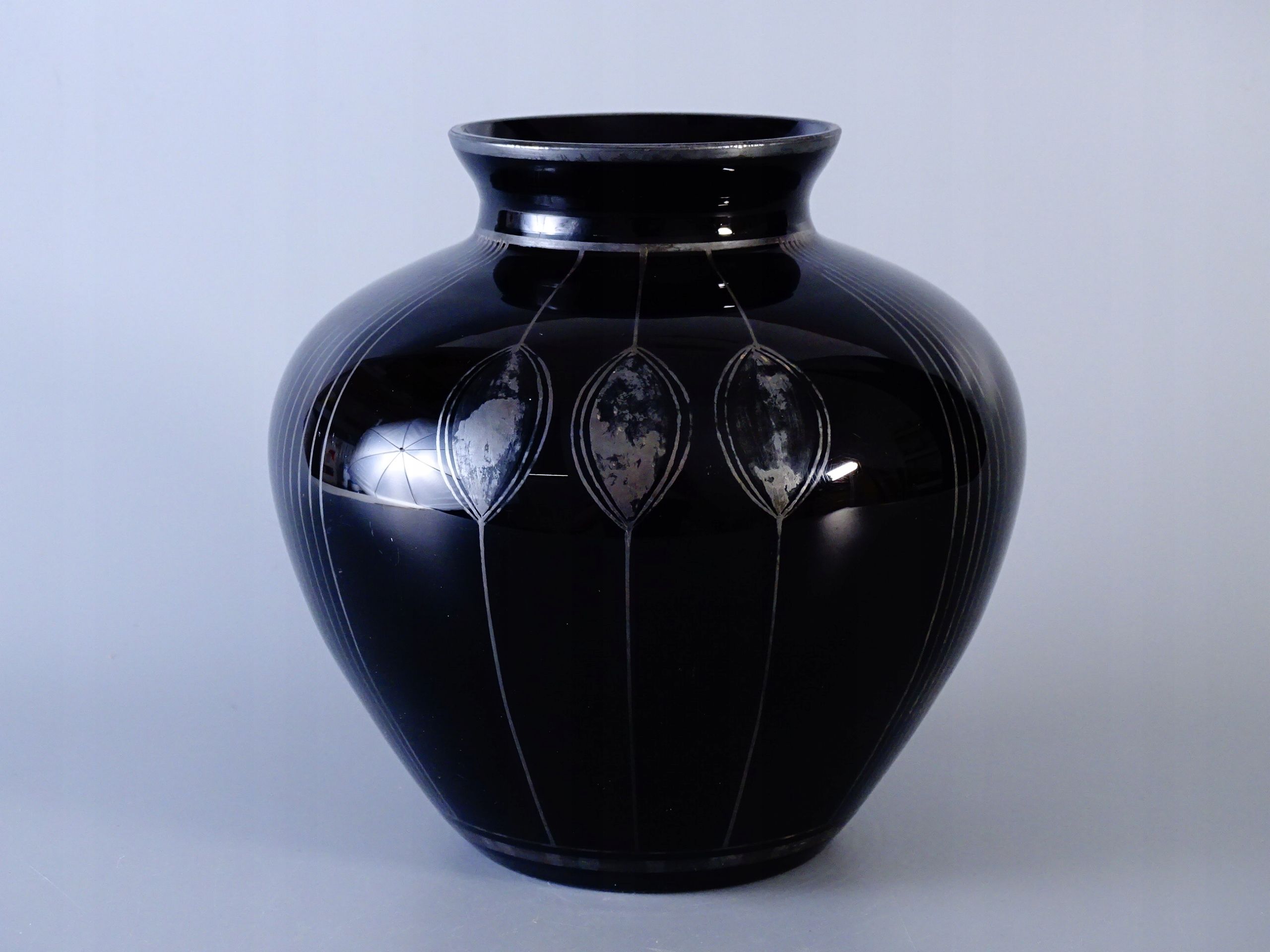karl grossmann secesyjny szklany wazon