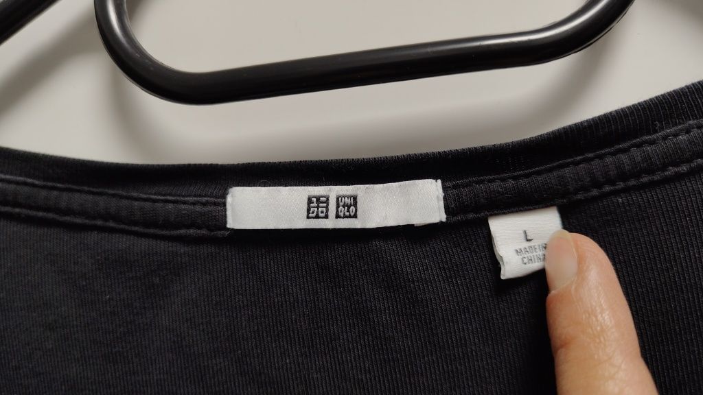 Bluzka Uniqlo Basic r. L czarna long