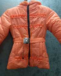 Куртка на подкладке,ярко-оранжевая