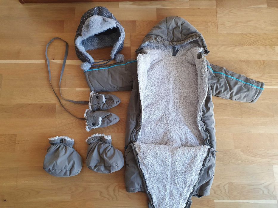 Mariquita kombinezon do wózka na zimę zimowy ciepły buciki rękawiczki