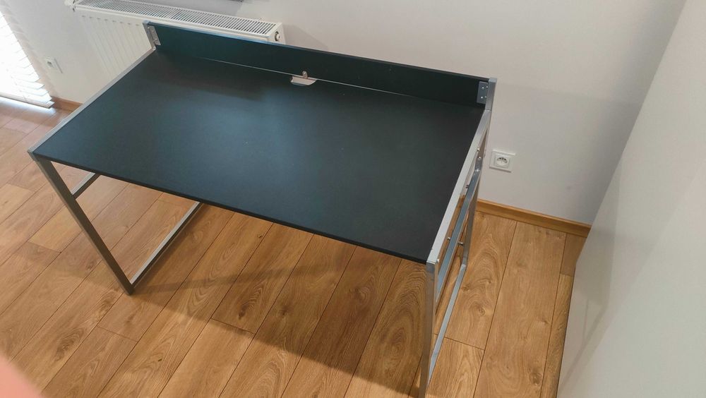 Biurko czarno srebrne Industrialne Loftowe jak NOWE