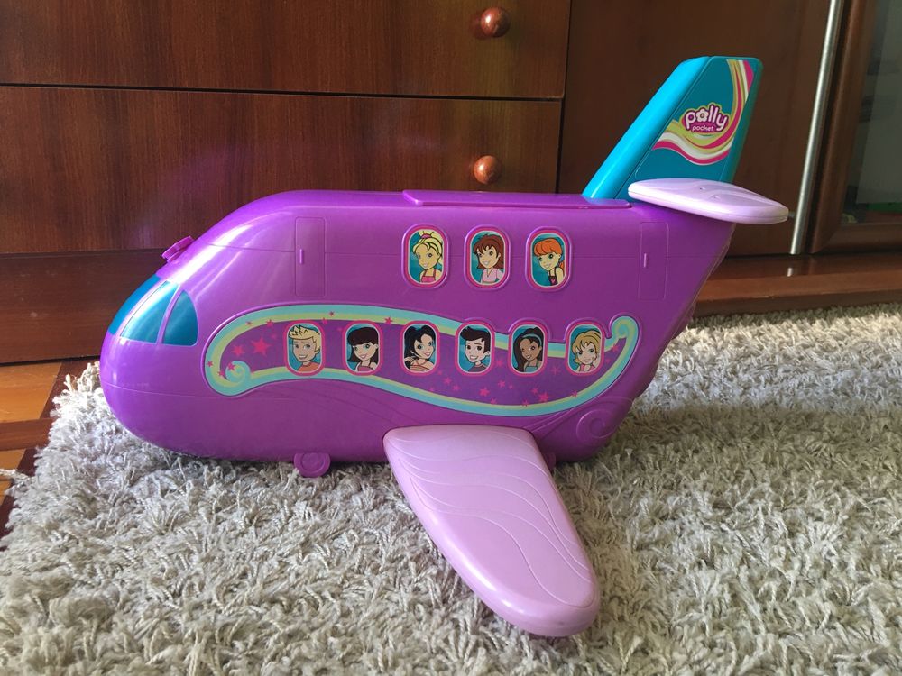 Avião Polly Pocket (com acessórios e bonecas)