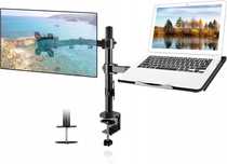 Uchwyt Biurkowy Stojak Na Monitor Laptopa 2w1 Regulowany Obrotowy