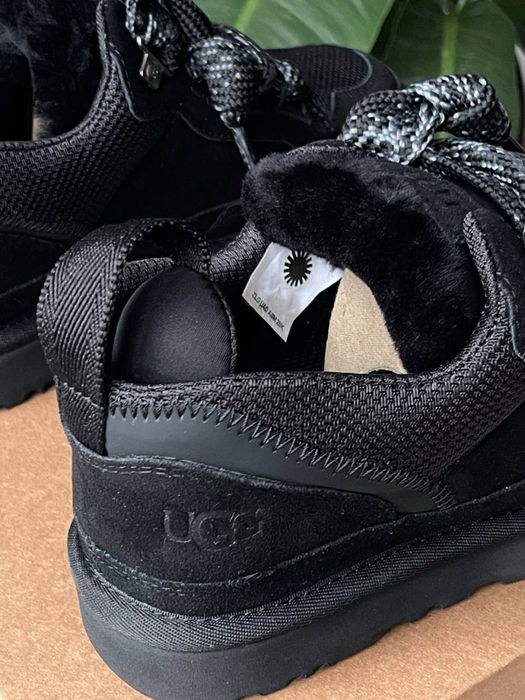 Зимові Жіночі Ugg Lowmel Sneaker Black натуральна замша та очвина