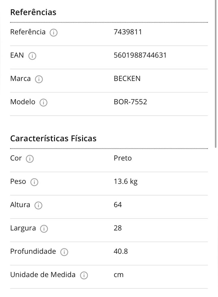 Aquecedor a Óleo BECKEN 2000 W