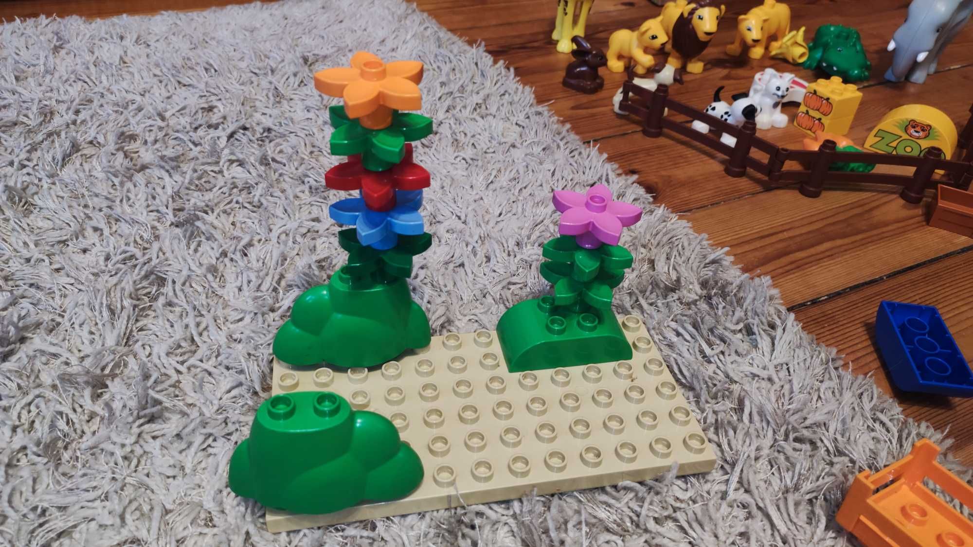 LEGO Duplo pociąg straż zoo zwierzęta,