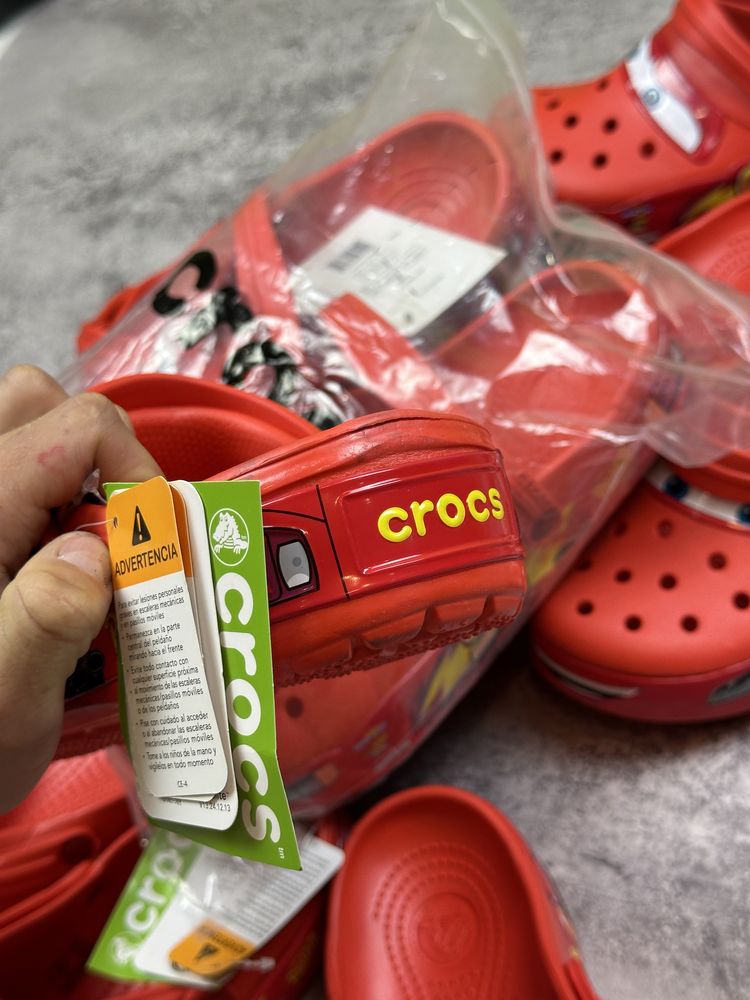 Всі розміри Crocs McQueen кроксы маквин молнія маквін