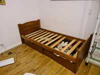 Łóżko młodzieżowe drewniane 160x80 +materac 2 szt.