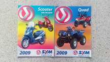 SYM Scooter Quad Program, Paleta modeli 2009. Prospekty.
