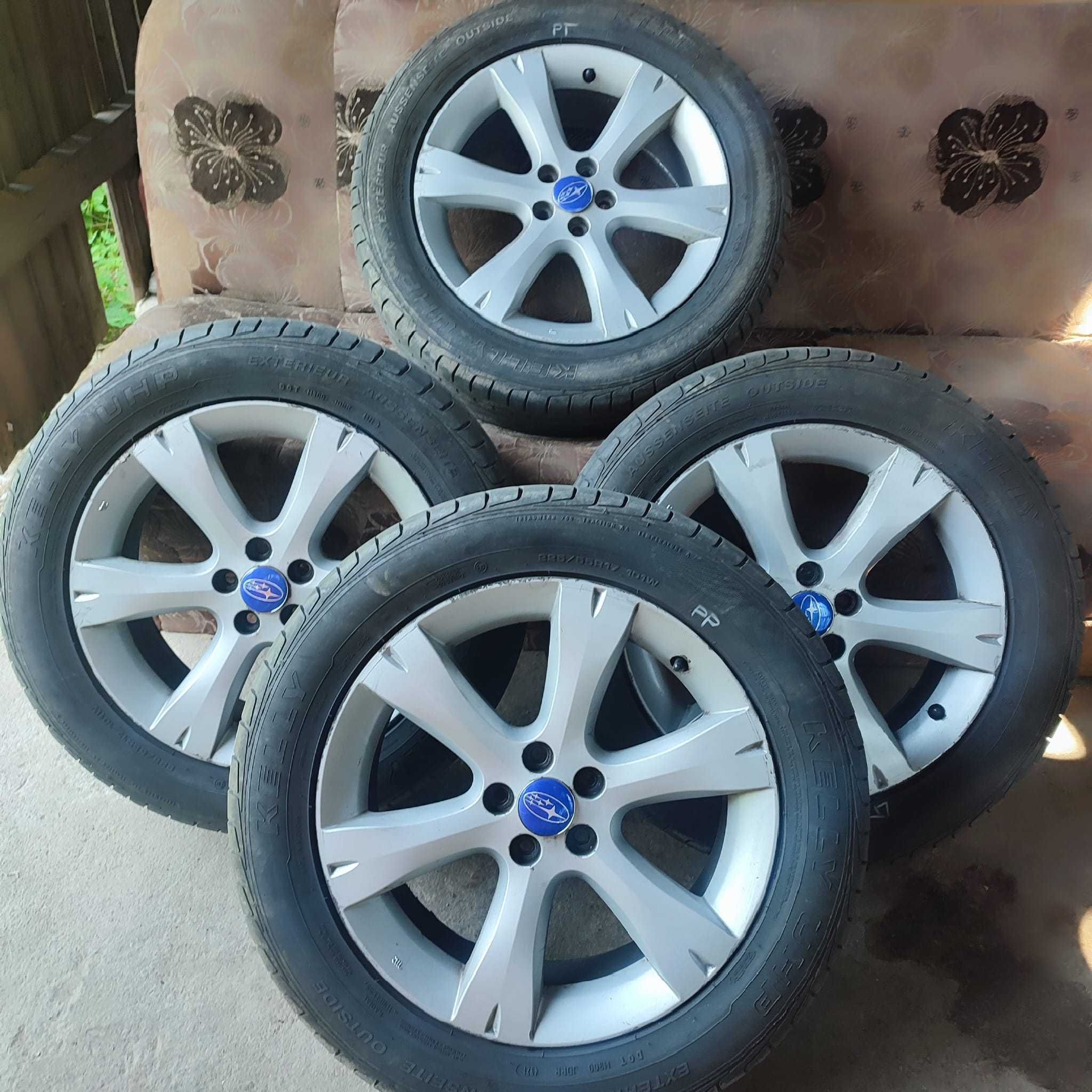 Felig Subaru Komplet 7x17 ET55 5x100 plus opony 225/55 R17