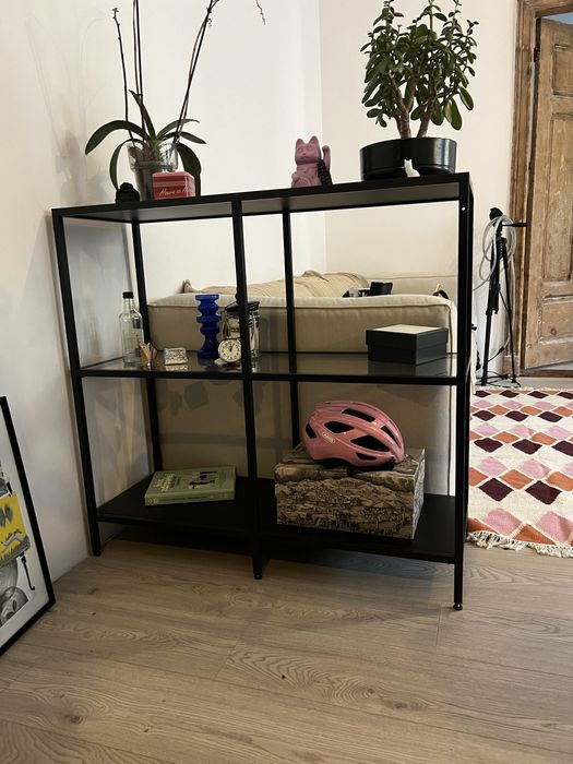 Szafka regal metalowa czarna VITTSJÖ ikea