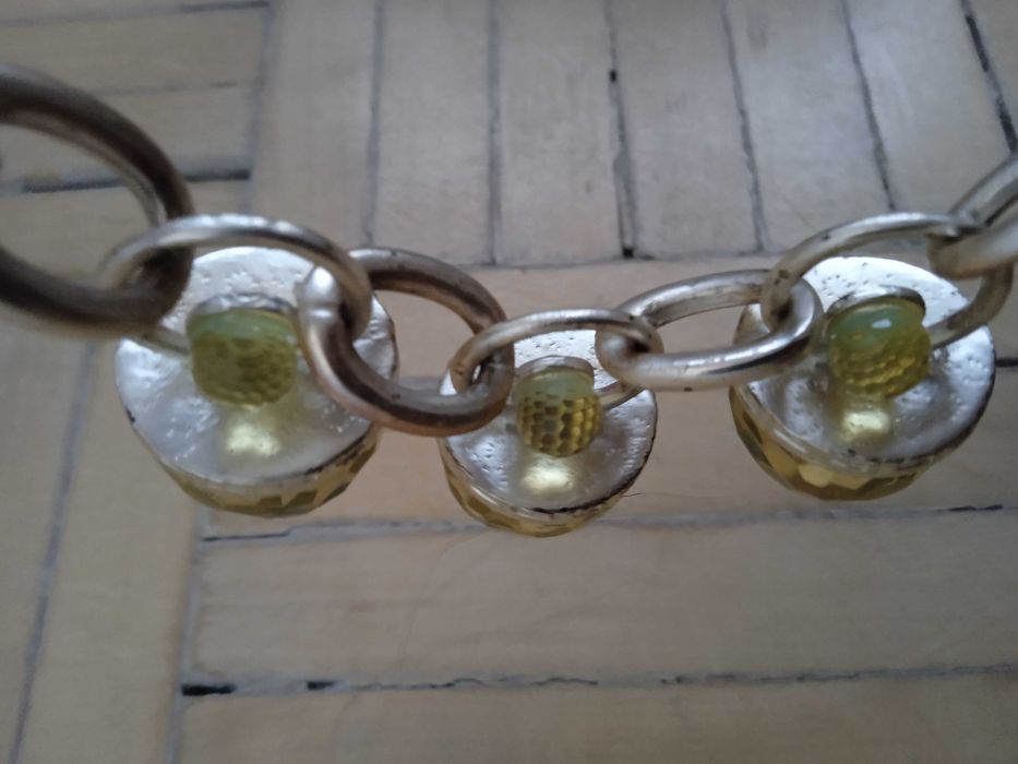 naszyjnik retro w  kulki wzór plastra miodu