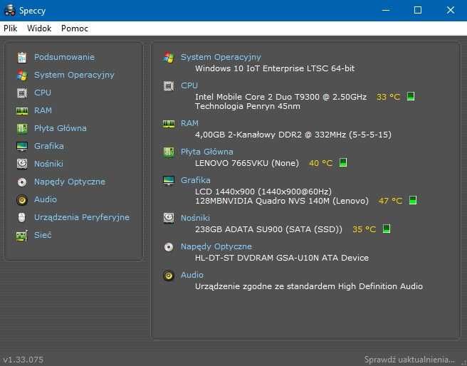 Lenovo ThinkPad T61 T9300 SSD240 Windows 10 LTSC