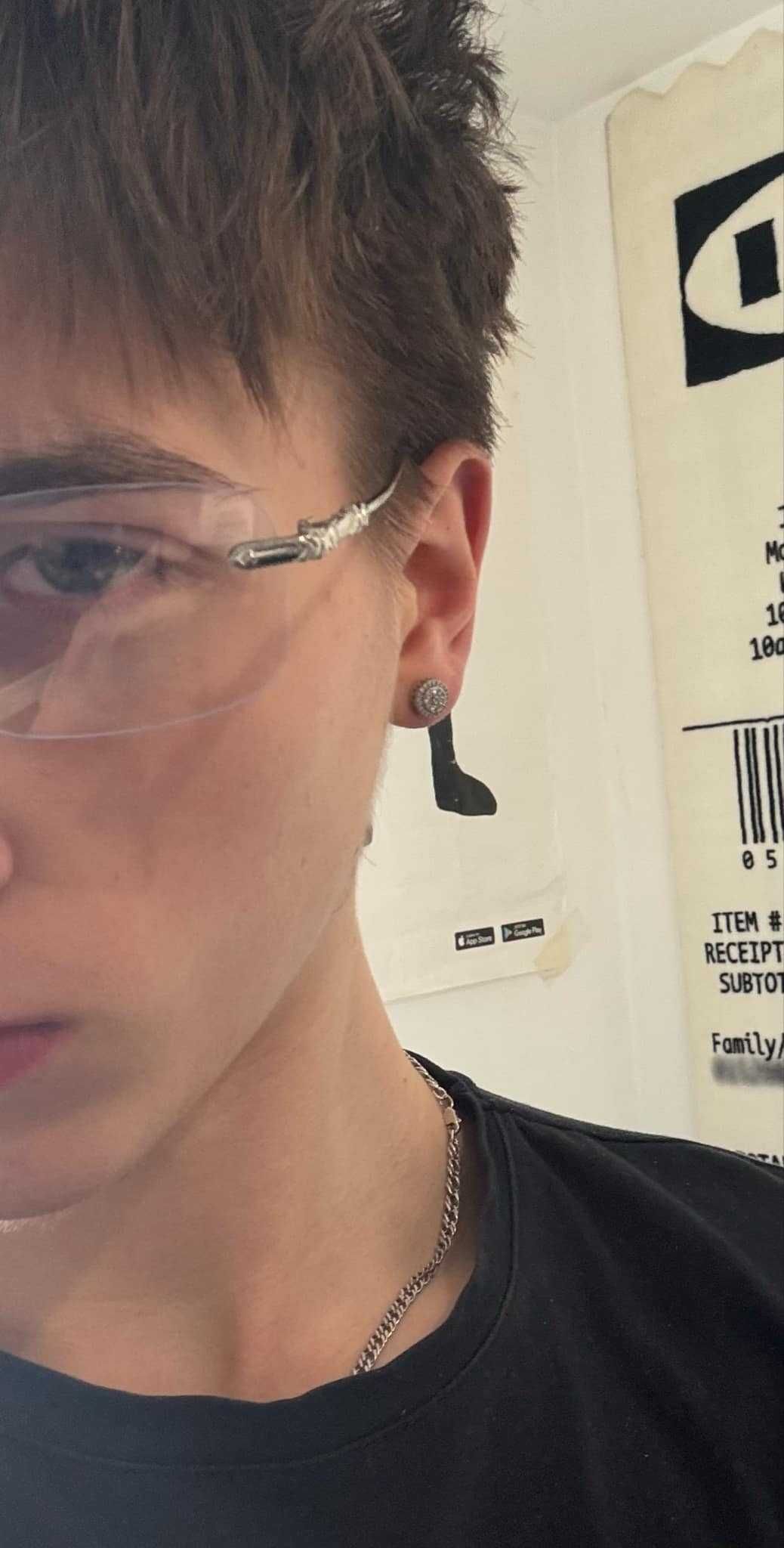 Eleganckie Srebrne Okulary Zerówki z Kwadratowymi Soczewkami