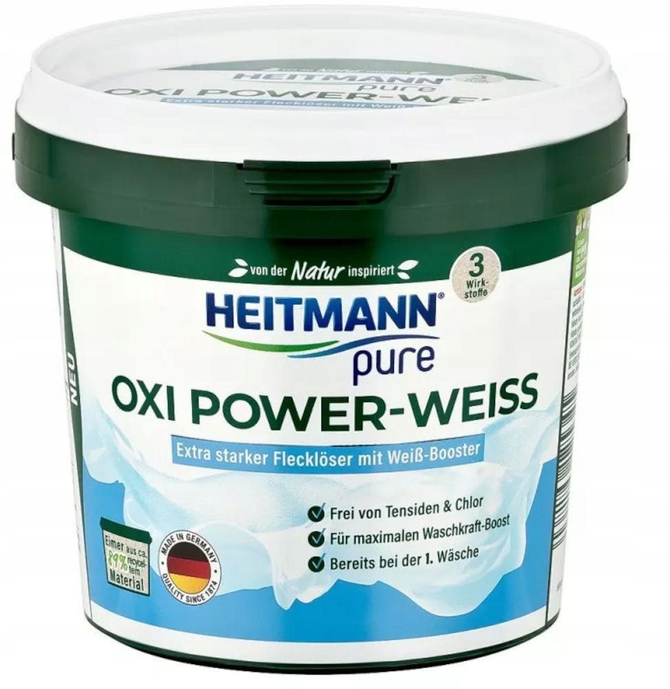 Heitmann 500g Oxi Power Pure wybielacz w proszku z aktywnym tlenem