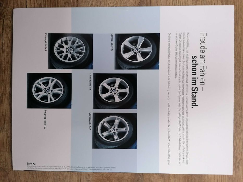 Prospekt BMW X3 Aerodynamik.