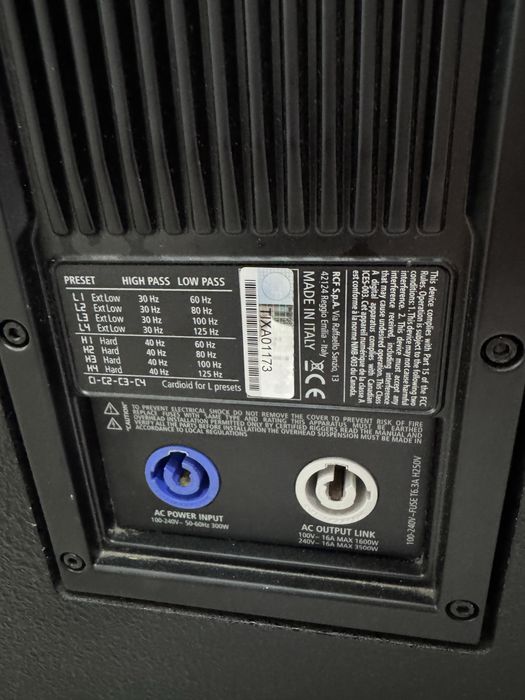 Rcf 8003-asII subwoofer