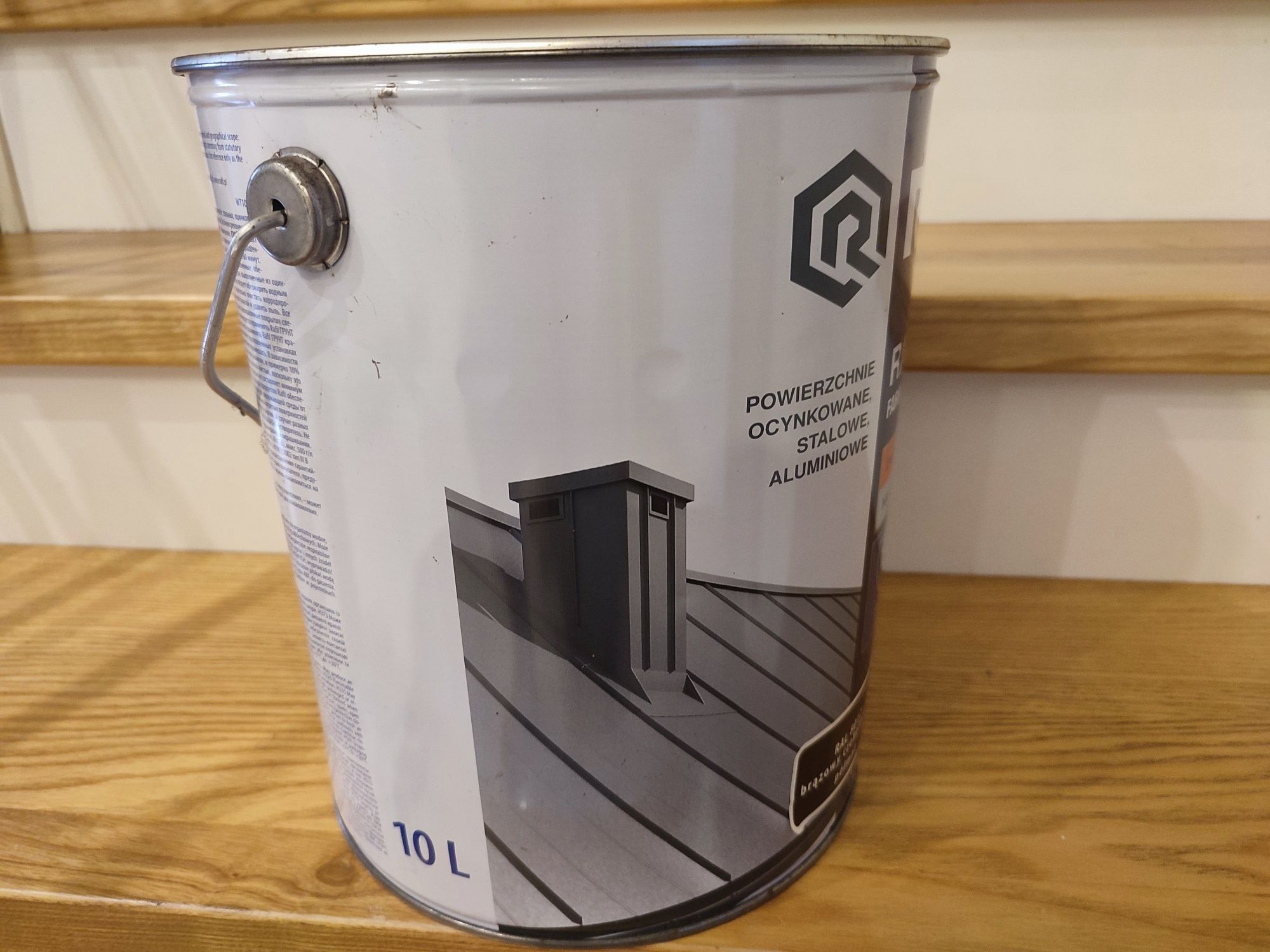 Farba na dach RAFIL Radach 10L Brązowy Czekoladowy RAL 8017 Półmat