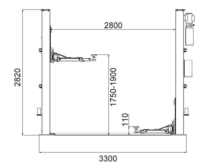 Podnośnik samochodowy dwukolumnowy 4T, AUTOMAT