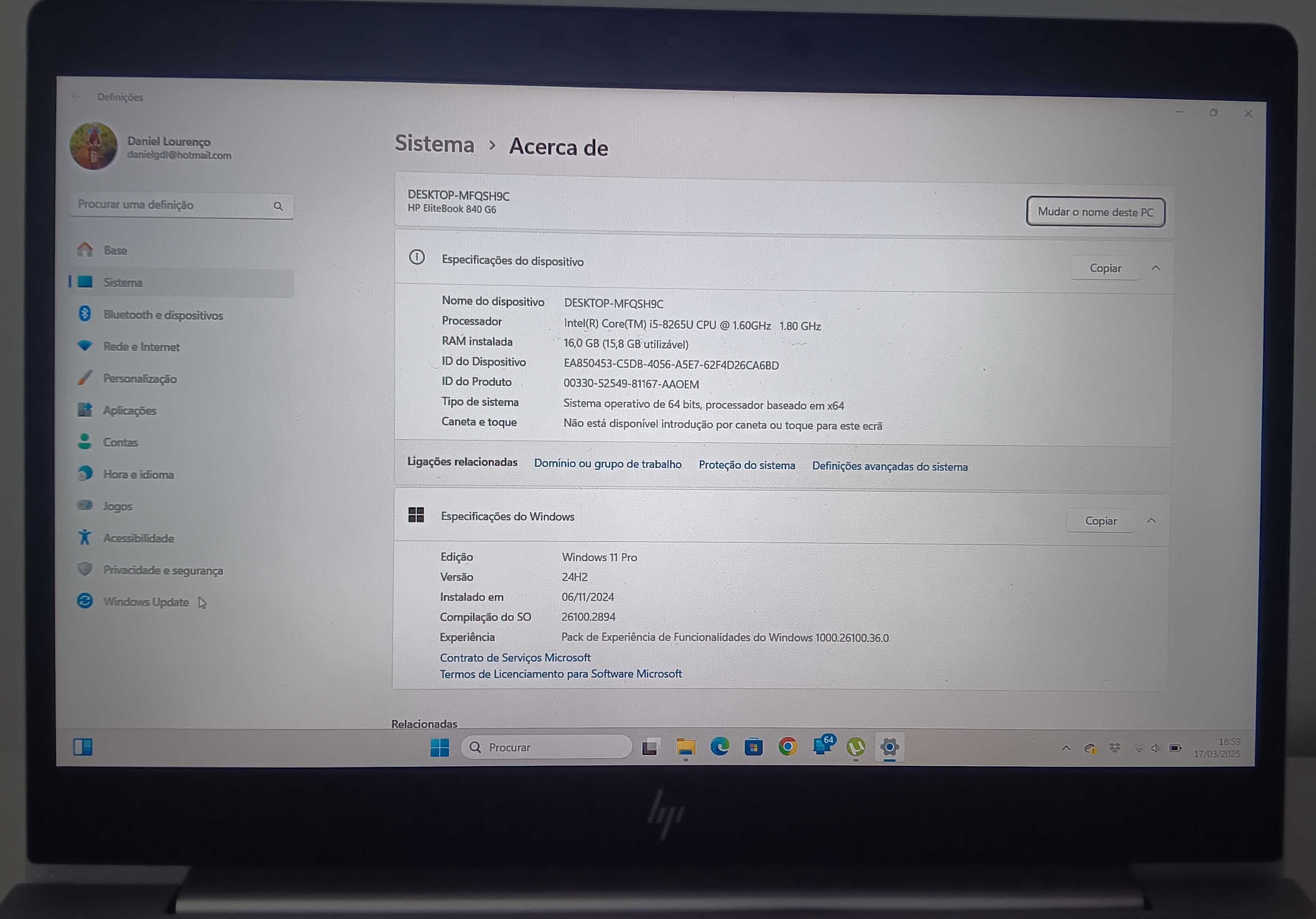 HP EliteBook G6-i5-8265U(8ª Geração)-512GB SSD-16GB RAM+Dockstation