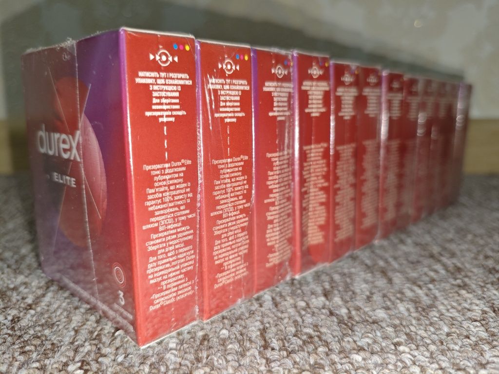Презервативы Durex Дюрекс 36шт-блок.Elite особо тонкие.до 2030г.