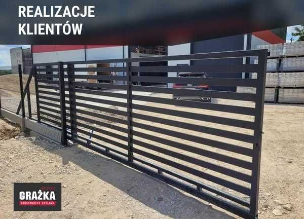 Brama przesuwna samonośna 4,00 m wypełniona profilem 80x20 OCYNKOWANA
