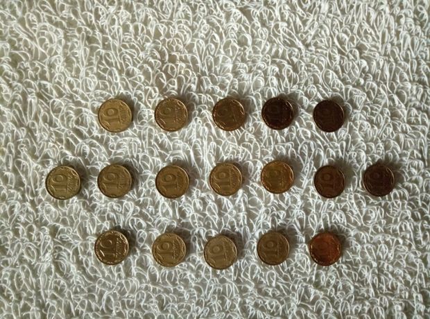 10коп 1992, 1994, 2002-2016, 2019 годов (набор из 17 монет)